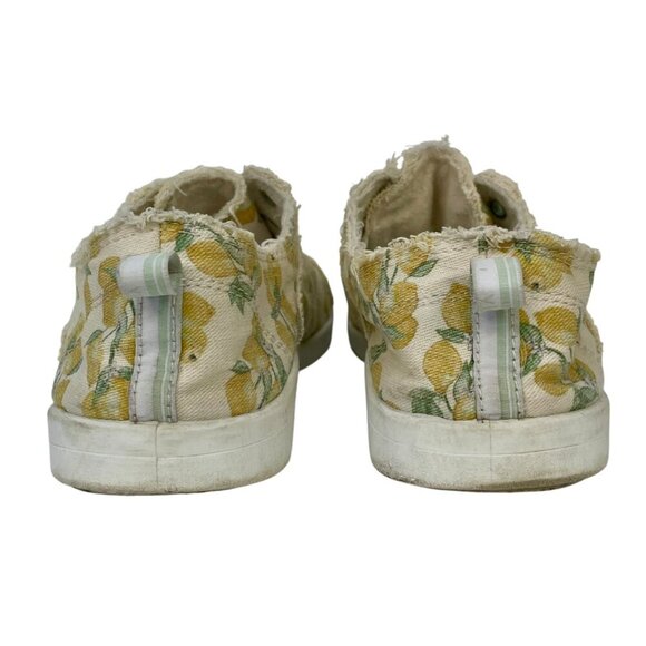 Vionic Beach Pismo Sneakers Womens Size 9.5 Lemons Yellow Canvas Slip On Comfort - Picture 7 of 13